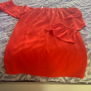 TCEC Red Off-Shoulder Dress